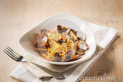 Pasta frutti di mare Stock Photo