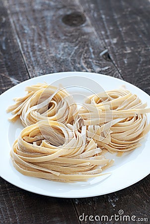 Pasta Nests Stock Photo