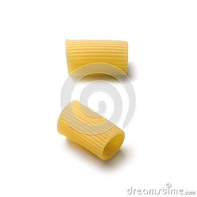 Pasta, Original Italian Pasta of `Rigatoni` Type Stock Photo