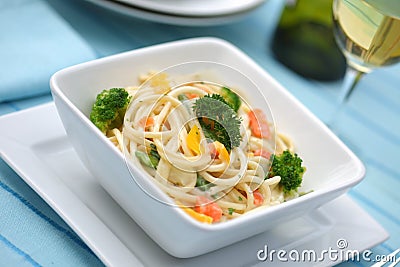 Pasta Primavera Stock Photo