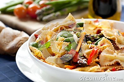 Pasta Primavera Stock Photo