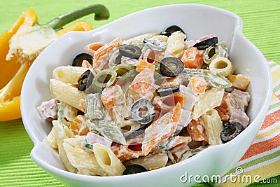 Pasta salad Stock Photo