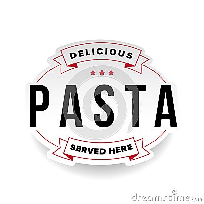 Pasta vintage logo stamp Vector Illustration