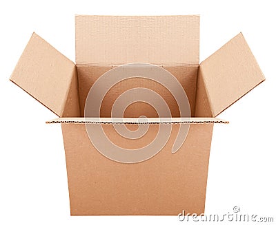 Pasteboard box on the white background Stock Photo