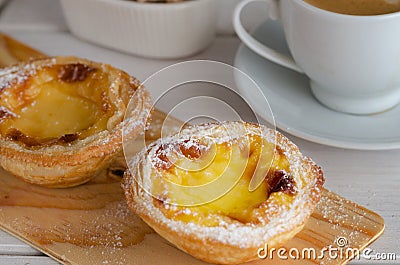 Pasteis de Belem, portuguese egg tart pastries Stock Photo