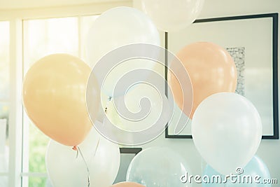 Pastel color balloons Stock Photo