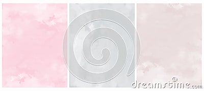 Pastel Color Concrete Texture Blanks. Vector Illustration