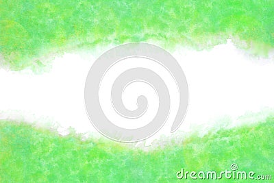 Pastel color fresh green wave abstract on natural watercolor hand paint background Stock Photo