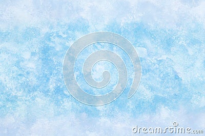 Pastel color winter blue ice texture abstract or natural watercolor paint background Stock Photo