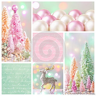 Pastel colored christmas Stock Photo