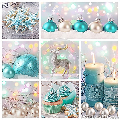 Pastel colored christmas Stock Photo