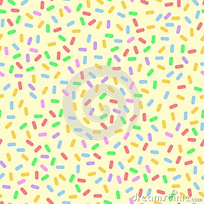 Pastel colored confetti simple seamless pattern, vector Vector Illustration