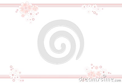 Pastel-colored flower frame Stock Photo