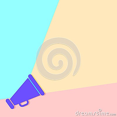 pastel colored minimal megaphone icon on modern background Stock Photo