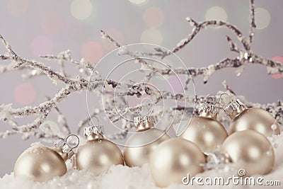 Pastel colored ornaments Stock Photo