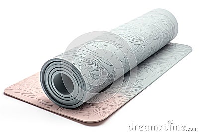 pastel-colored yoga mat with zenlike design Stock Photo