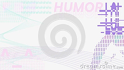 Pastel Colorful Glitched ASCII Art with Typgraphy and Lines, Experimental Style texture Stock Photo
