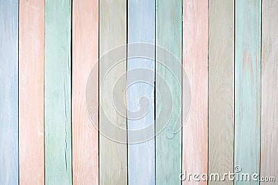 Pastel colors wooden wall background. Flat lay Stock Photo