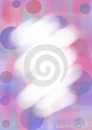 Pastel drawn background with brushstrokes and circles. Stock Photo