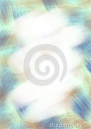 Pastel drawn textured background with brushstrokes in blue colors Stock Photo