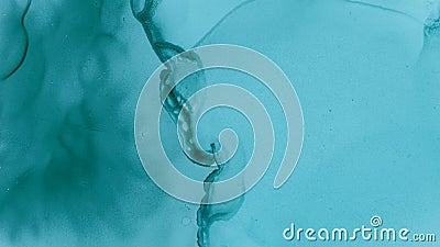 Pastel Flow Design. Blue Sea Fashion Abstraction. Stock Photo