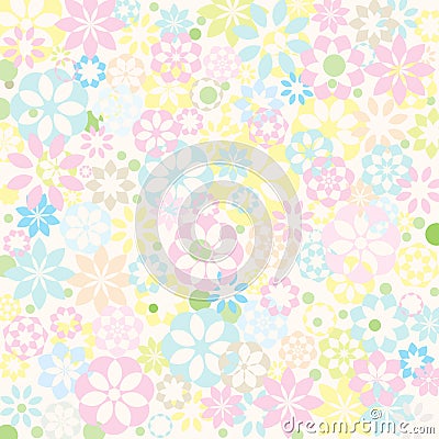 Pastel flower texture Vector Illustration
