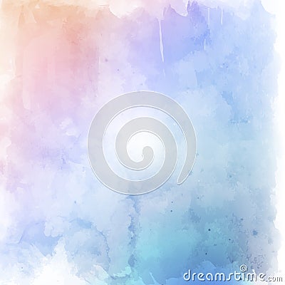 Pastel grunge watercolor style texture background Vector Illustration