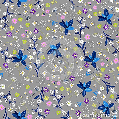 Pastel Liberty flower seamless pattern ,elegant gentle trendy i Stock Photo