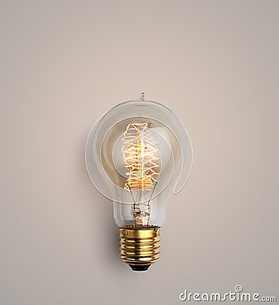 pastel Light bulb on pastel background, light bulb creative idea Stock Photo