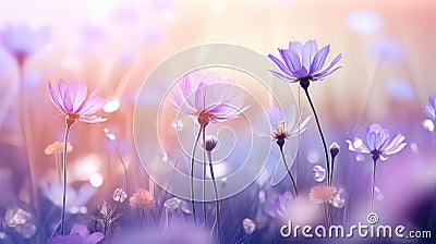 pastel light spring background Cartoon Illustration