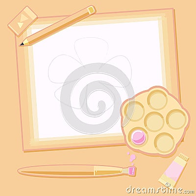 Back to School and work with Pastel Monotone vector background Vector Illustration