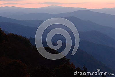 Pastel Mountain Layers Stock Photo