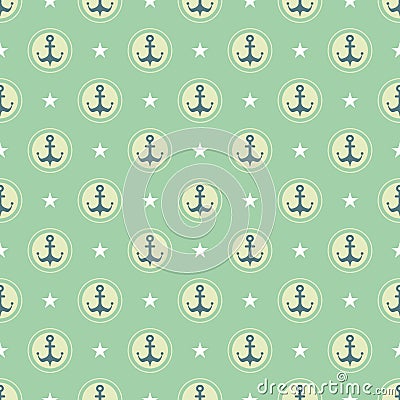 Pastel nautical pattern Vector Illustration