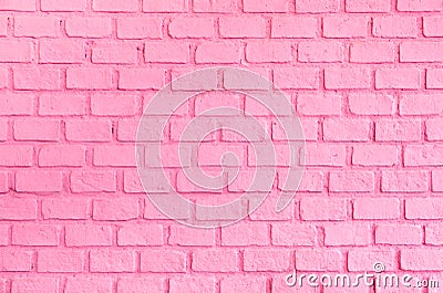 Pastel pink ordered brick wall texture background,backdrop for lady or woman concept Stock Photo