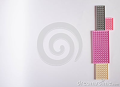 Pastel pink pattern with space for text. Stock Photo