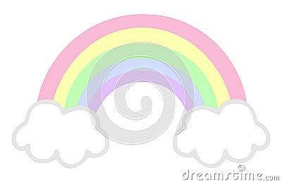 Pastel rainbow Vector Illustration