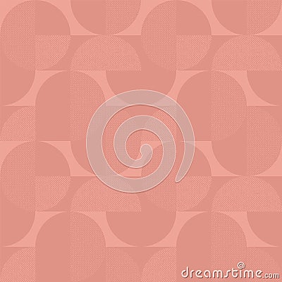 Pastel rosy beige geometric seamless pattern Vector Illustration