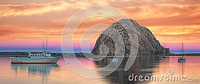 Pastel Skies over Morro Bay Editorial Stock Photo