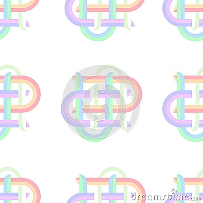 Pastelle colorful knots pattern Vector Illustration