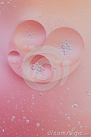 Pastels pink colors abstract bubbles background Stock Photo