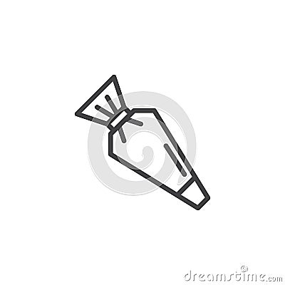 Pastry bag outline icon Vector Illustration