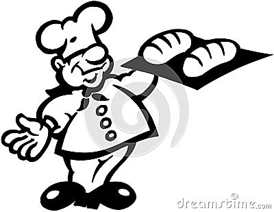 Pastry Chef cartoon Vector Clipart Vector Illustration