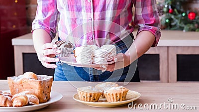 Pastry dessert female hobby lifestyle homemade Stock Photo