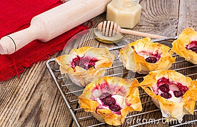 Pastry from filo pastry Stock Photo