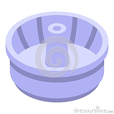 Pastry pot icon isometric vector. Dish bakery Vector Illustration