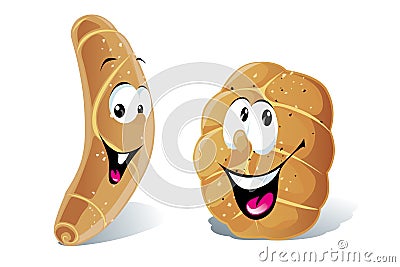 Pastry roll Vector Illustration