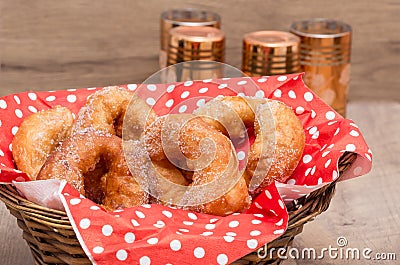 Pastry sfenj marocain. Moroccan pancakes Sfinj Stock Photo