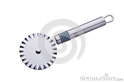 Pastry wheel for cutting dough with ribbed edges Stock Photo