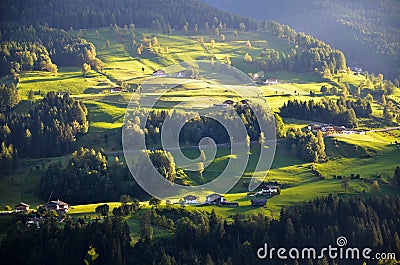 Pasture in Autumn in South Tyrol (Italy) Stock Photo