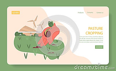 Pasture Cropping concept. Vector Illustration